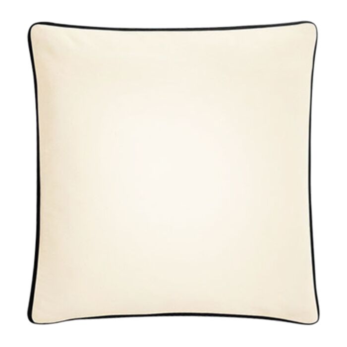 Fairtrade cotton piped cushion cover Vignette
