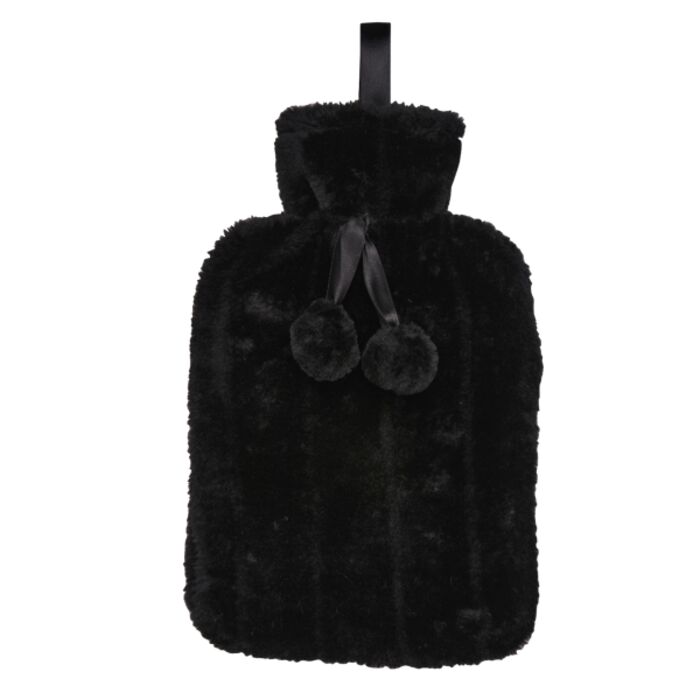 Luxury classic faux fur hot water bottle and cover Vignette