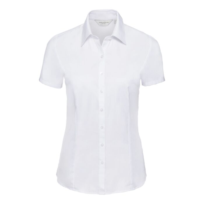 Women's short sleeve herringbone shirt Vignette