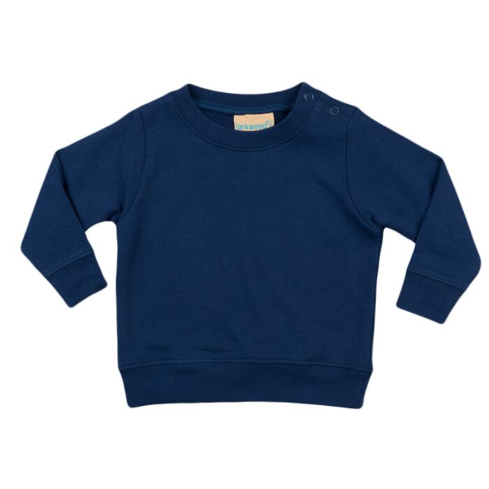 Crew neck sweatshirt with shoulder poppers Vignette
