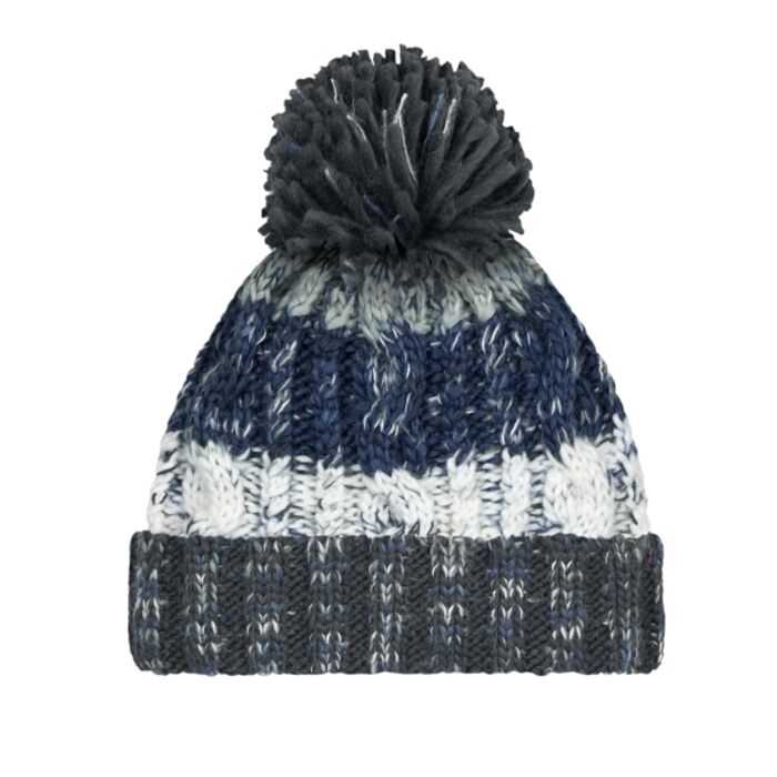 Corkscrew pom pom beanie Vignette