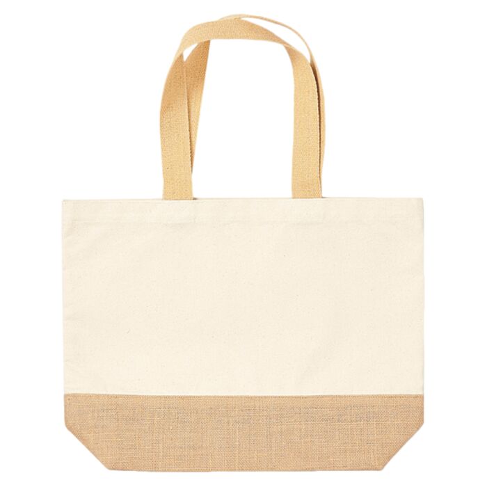 Jute base canvas tote Vignette