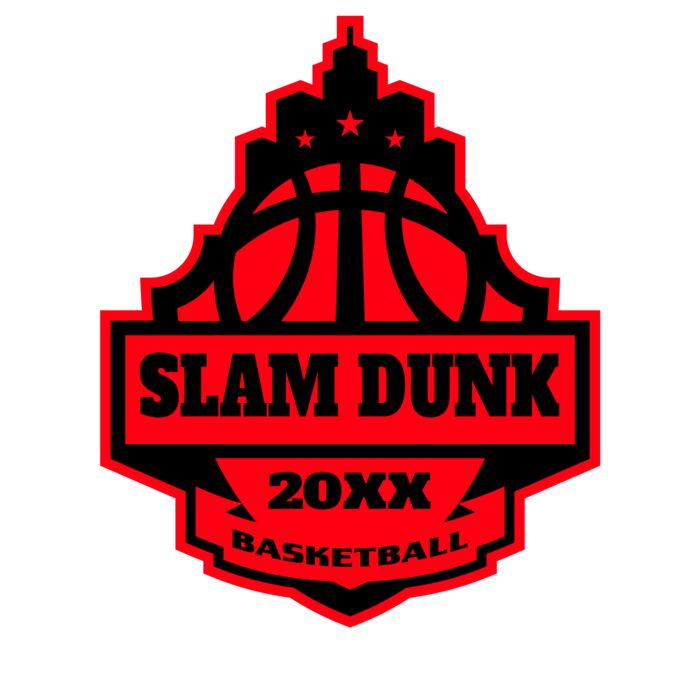 SLAM DUNK Basketball Logo Template Vignette