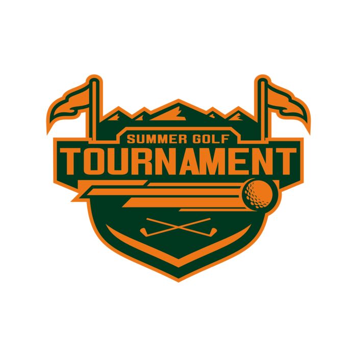 Tournament Summer golf logo template	02 Vignette