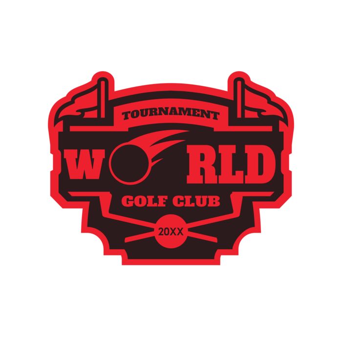 World Tournament Golf club logo template Vignette