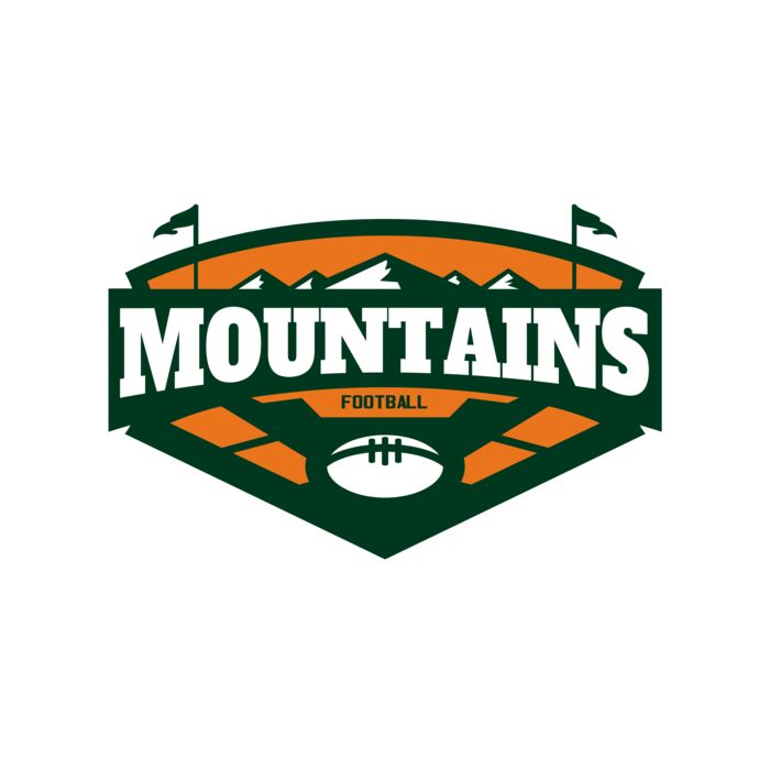 Mountains Football logo template 02 Vignette