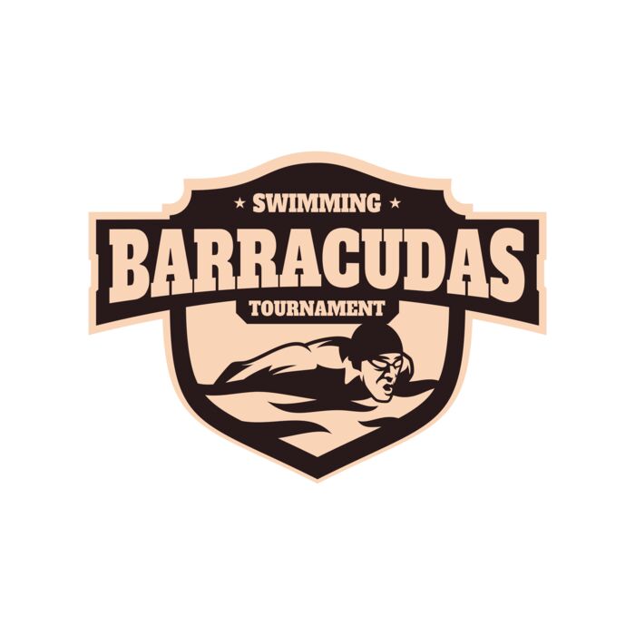Barracudas Swimming Tournament logo template Vignette