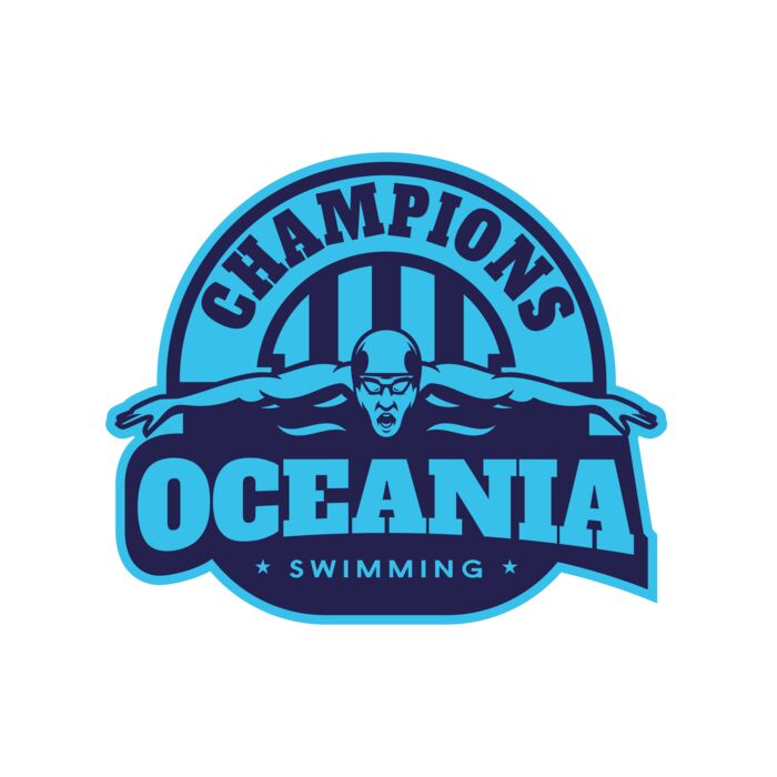 Oceania Champions Swimming logo template Vignette