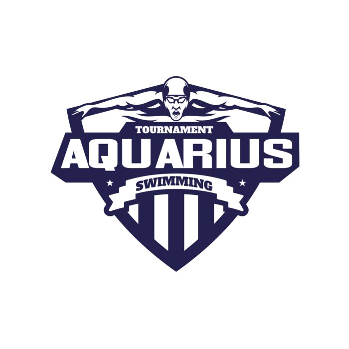 Aquarius Swimming Tournament logo template Vignette