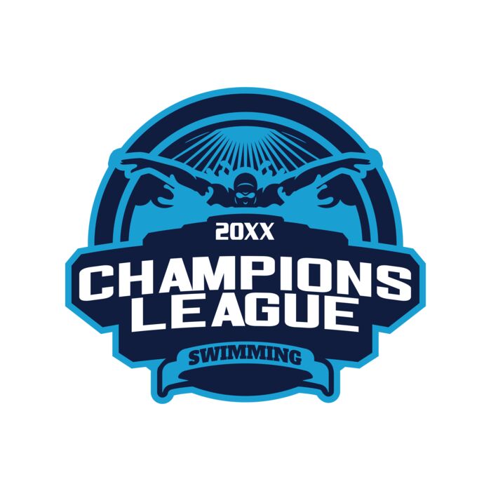 Champions League Swimming logo template Vignette