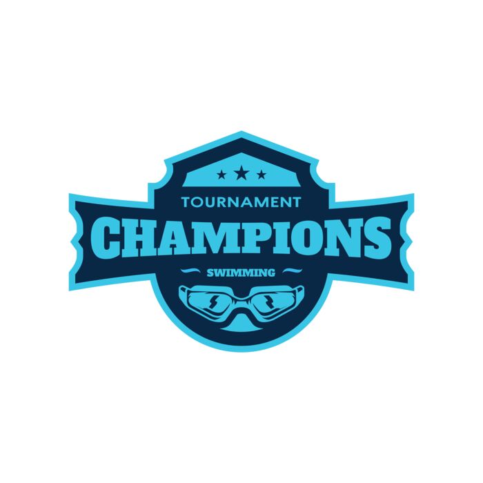 Champions Tournament Swimming logo template Vignette