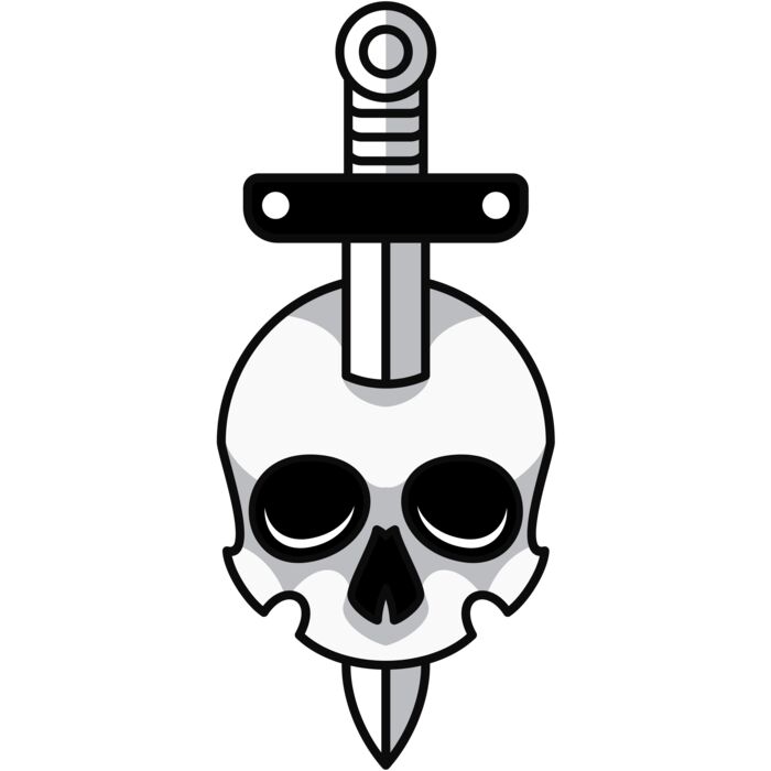 Elements Skull logo template 07 Vignette