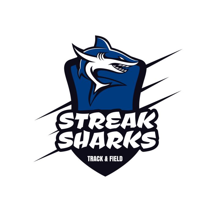 Sharks Track & Field Team Logo 01 Vignette