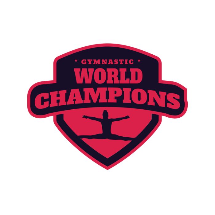 Gymnastic World Champions logo template Vignette