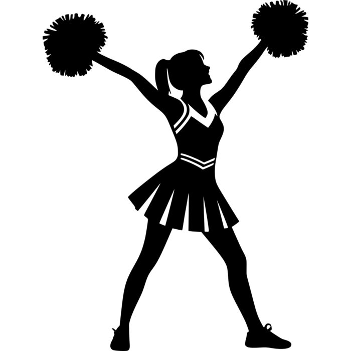 Cheerleading   Clipart 6 Vignette