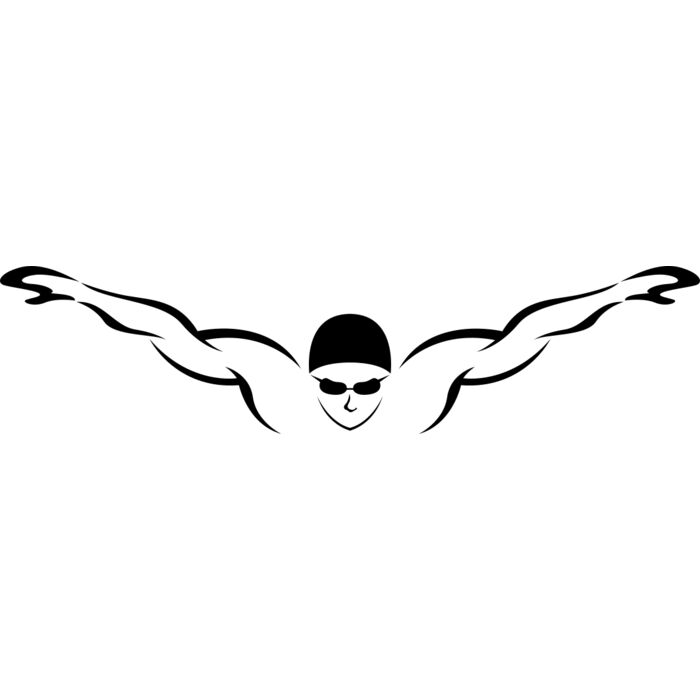 Swimming    Clipart 3 Vignette