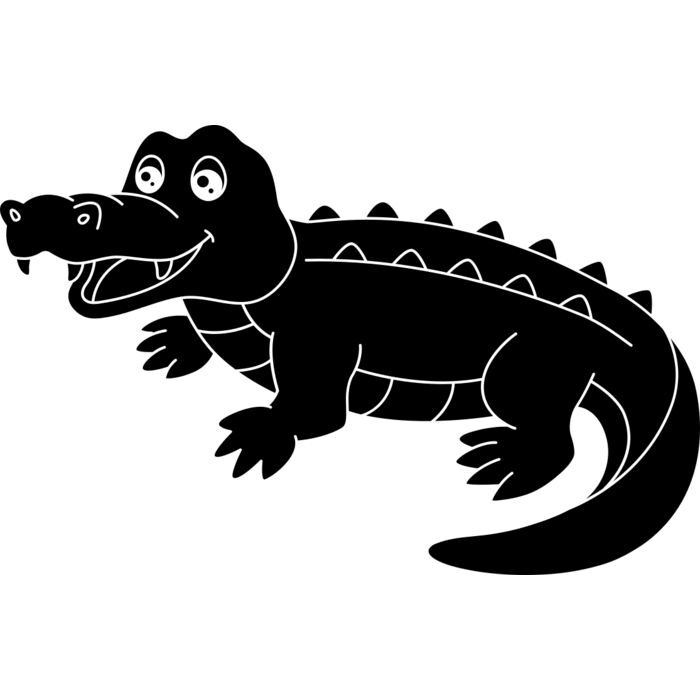 Alligator   Clipart 1 Vignette