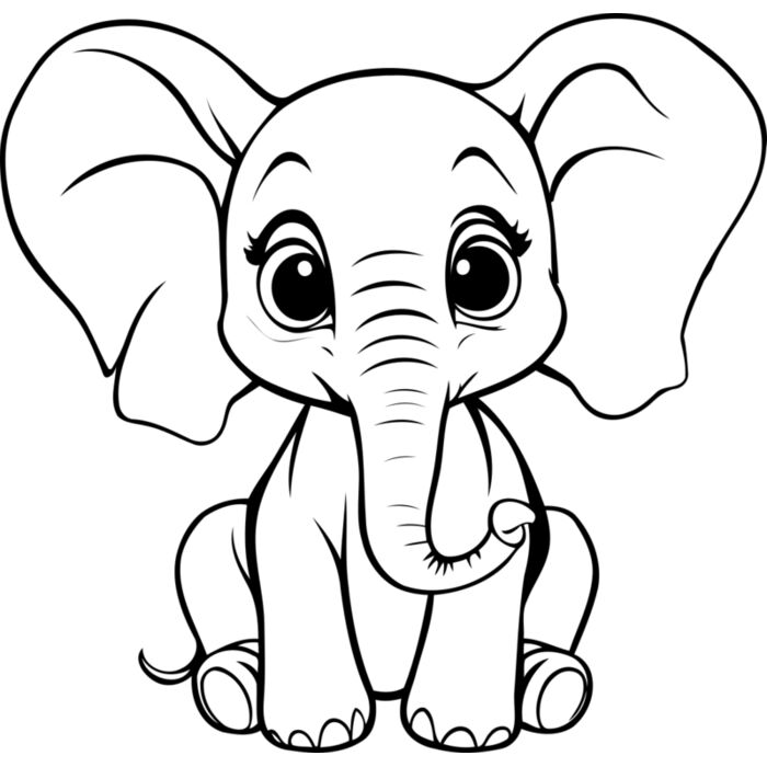 Elephant   Clipart 4 Vignette