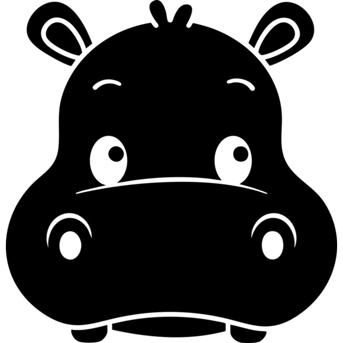 Hippopotamus   Clipart 3 Vignette