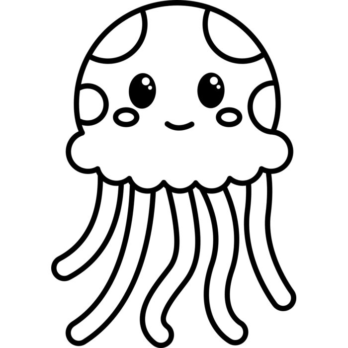 Jellyfish   Clipart 3 Vignette