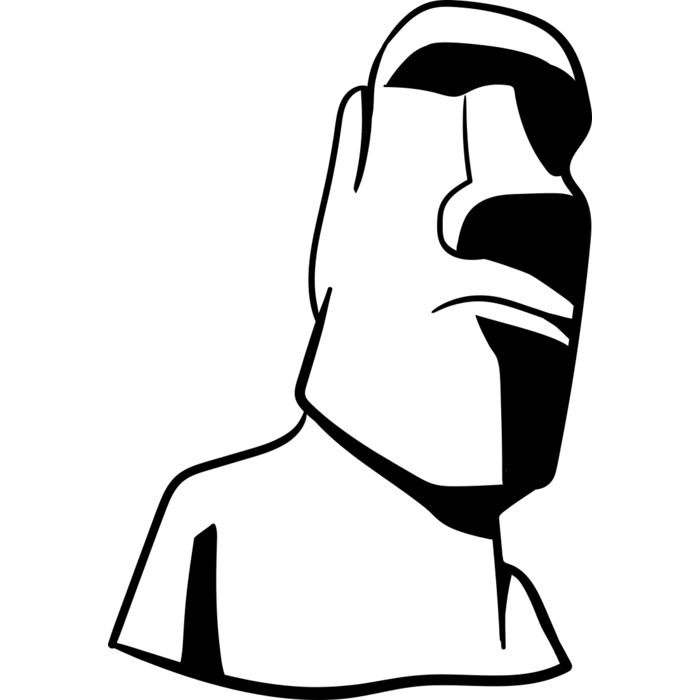 Moai Statue Vignette