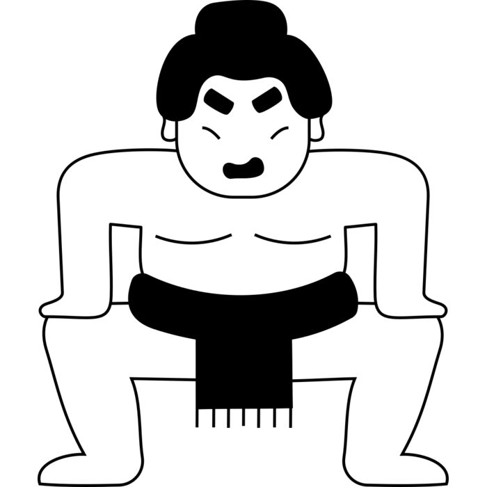Sumo Wrestler Art Vignette