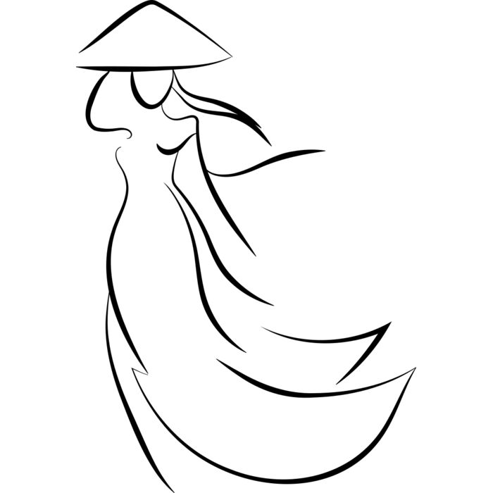 Asian Woman Vignette