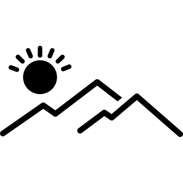 53 Sun and mountain Vignette