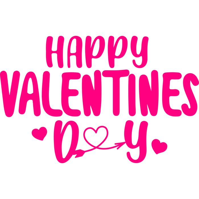 Pink Valentines Day Text Vignette