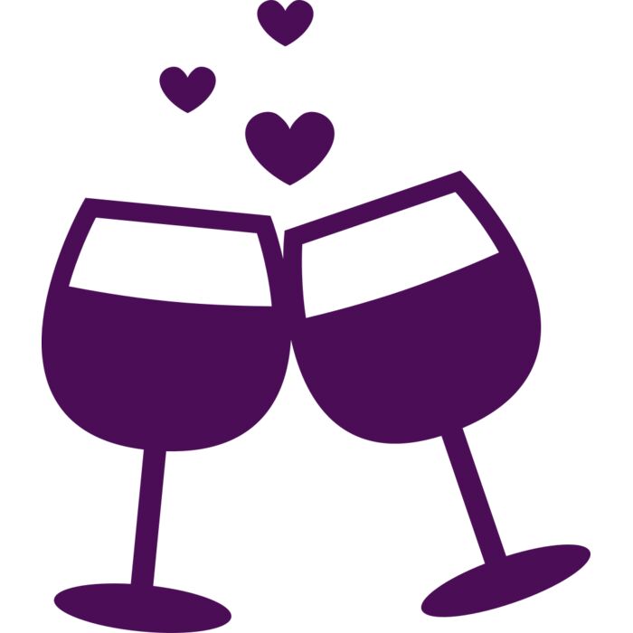 Valentines Wine Glass Vignette