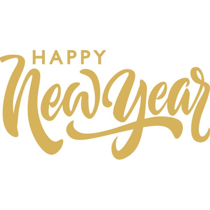 Happy New Year Gold Vignette