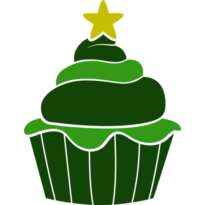 Christmas Tree Cupcake Vignette
