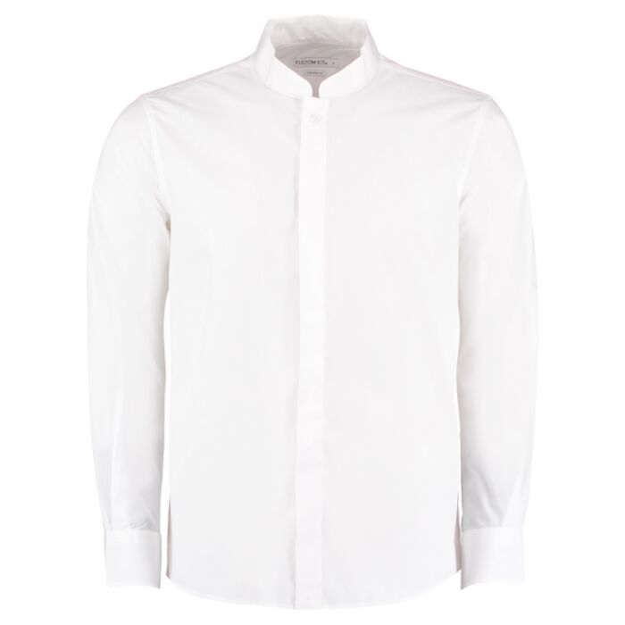 Mandarin collar fitted shirt long sleeved Vignette