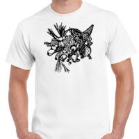 T-shirt Gildan Hammer adulte, manches courtes, 100% coton épais et doux, 203 g/m², tailles S au 5XL. Vignette