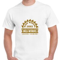 T-shirt Gildan Hammer adulte, manches courtes, 100% coton épais et doux, 203 g/m², tailles S au 5XL. Vignette